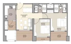 3 BHK  Floor Plan